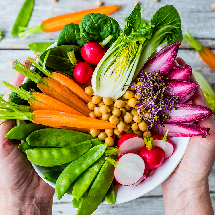 colourful fresh vegetable bowl