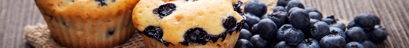 freshly baked blueberry muffins